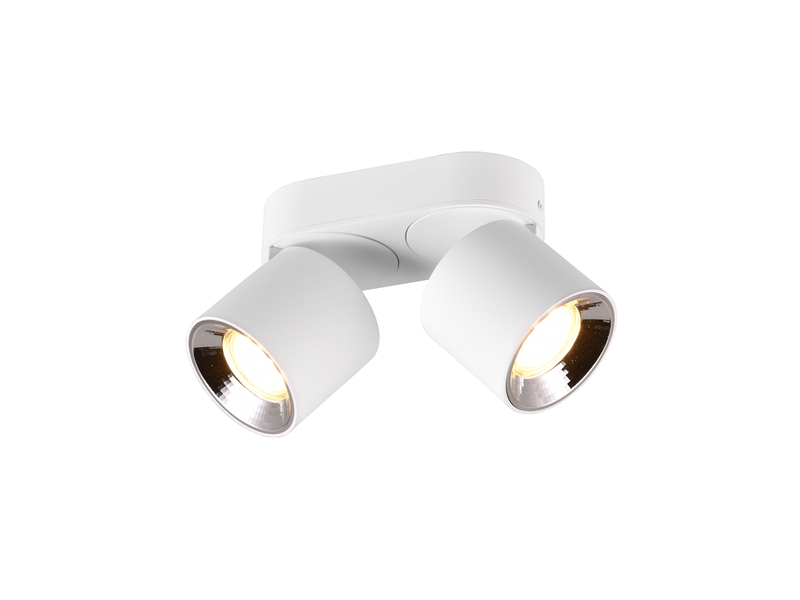 Deckenstrahler Aufbauspot 2-flammig Weiß, Breite 18cm, inkl. GU10 LED