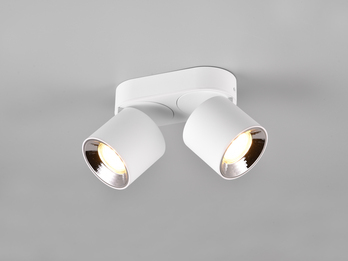 Deckenstrahler Aufbauspot 2-flammig Weiß, Breite 18cm, inkl. GU10 LED