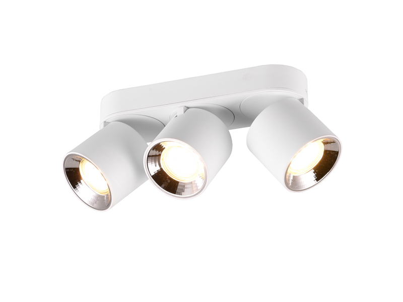 Deckenstrahler Aufbauspot 3-flammig Weiß, Breite 27cm, inkl. GU10 LED