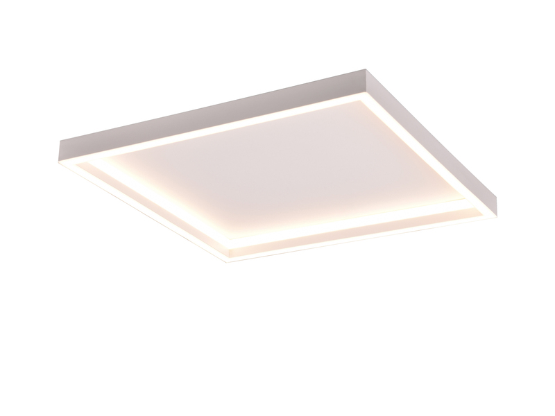 Flache LED Deckenleuchte ROTONDA Weiß Quadrat, 35cm