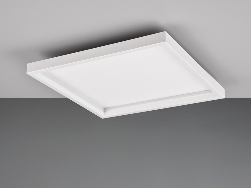 Flache LED Deckenleuchte ROTONDA Weiß Quadrat, 35cm