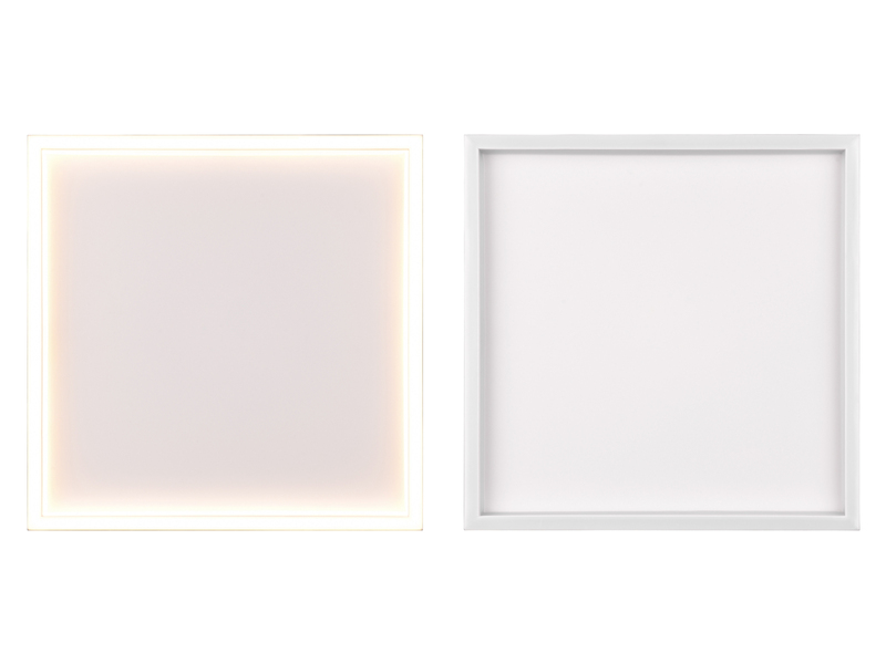 Flache LED Deckenleuchte ROTONDA Weiß Quadrat, 35cm
