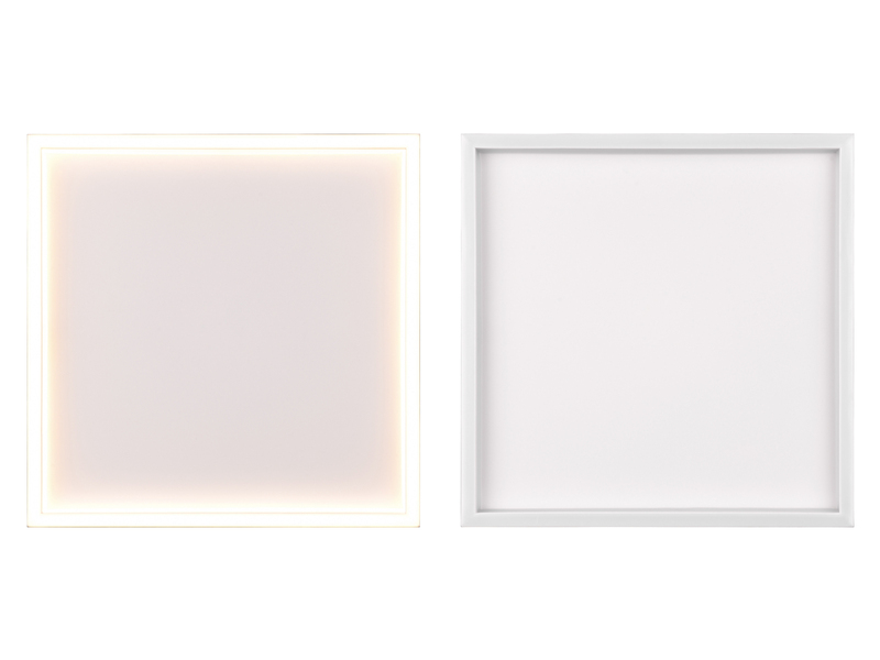 Flache LED Deckenleuchte ROTONDA Weiß Quadratisch 35x35cm
