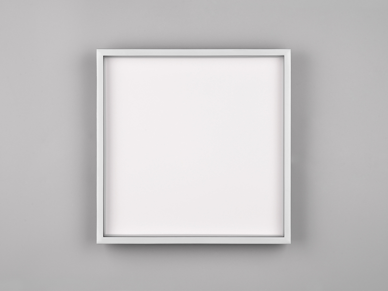 Flache LED Deckenleuchte ROTONDA Schwarz Quadrat, 35cm