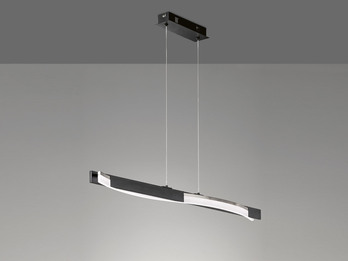 LED Pendelleuchte BRIDGE dimmbar lang Schwarz/Weiß, Breite 95cm
