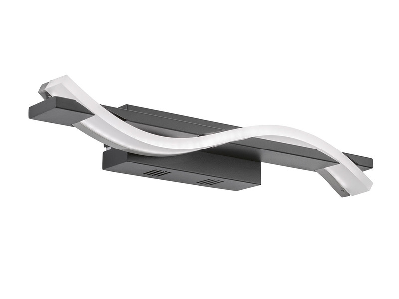 LED Wandleuchte BRIDGE Schwarz / Weiß dimmbar, Breite 35cm