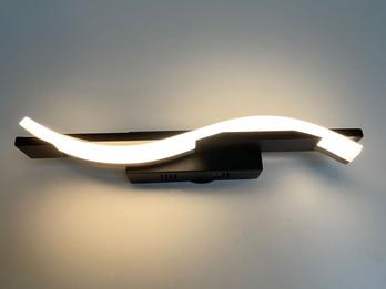 LED Wandleuchte BRIDGE Schwarz / Weiß dimmbar, Breite 35cm