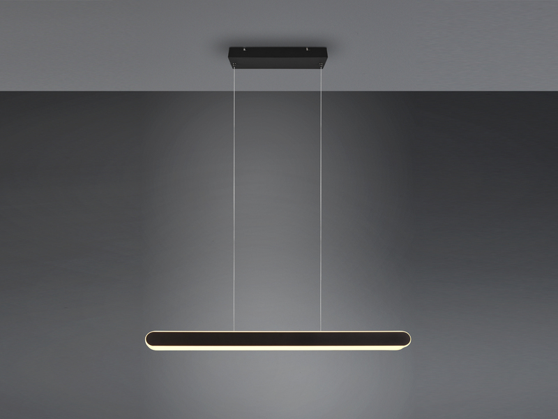 LED Pendelleuchte HELIOS Schwarz dimmbar & ausziehbar, max. Breite 130cm
