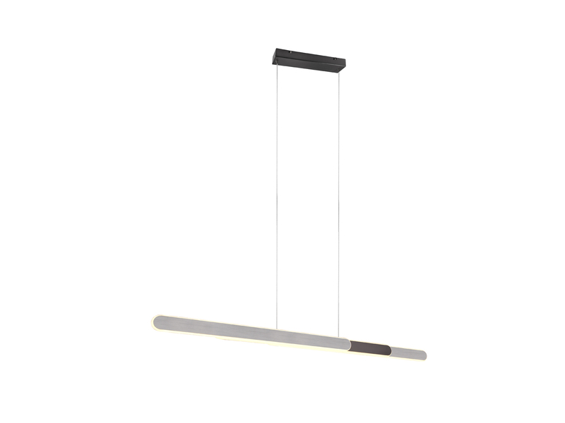 LED Pendelleuchte HELIOS Silber ausziehbar bis 130cm, mit TOUCH Dimmer