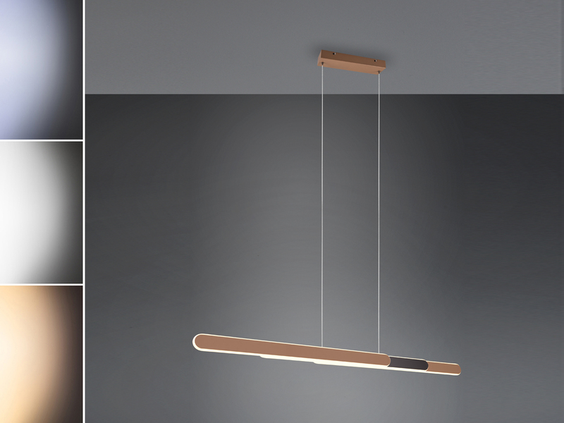LED Pendelleuchte HELIOS Coffee dimmbar & ausziehbar, max. Breite 130cm