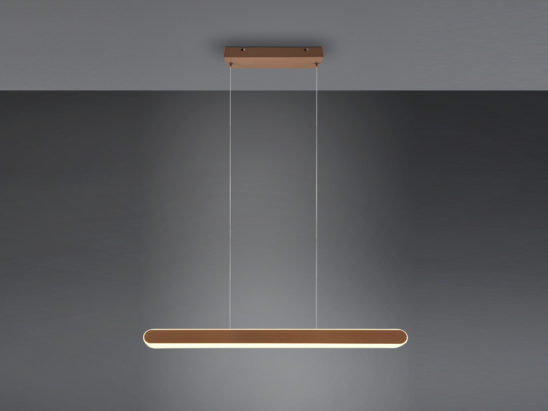 LED Pendelleuchte HELIOS Coffee dimmbar & ausziehbar, max. Breite 130cm