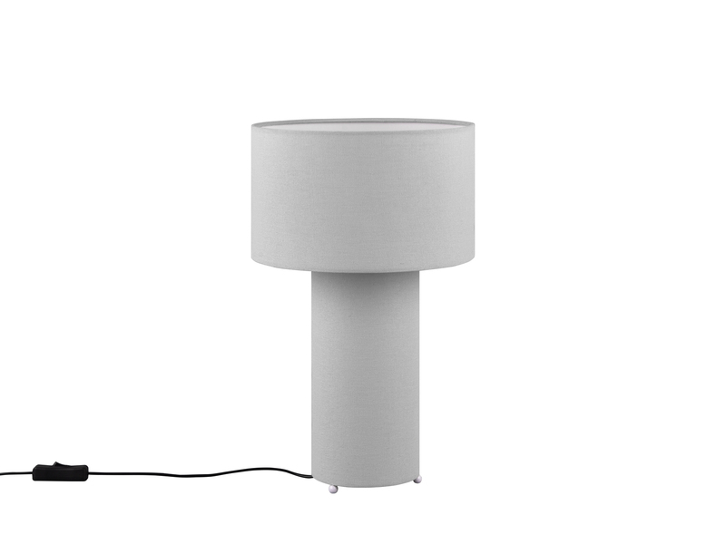 Tischleuchte BALE Korpus und Lampenschirm Stoff Ultimate Grau, Höhe 40cm