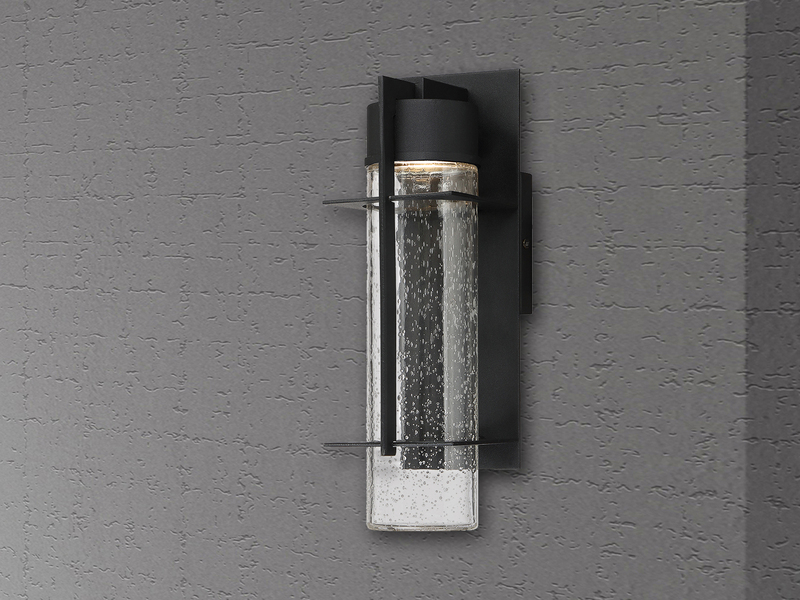 Moderne LED Außenwandleuchte EAMES aus Aluminium, Höhe 37cm