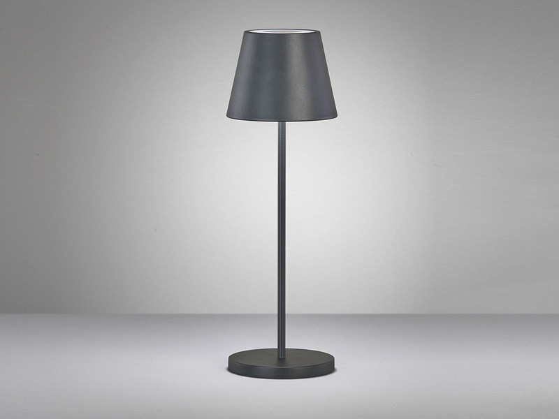 Akku Tischlampe COSENZA 2.0 Schwarz ohne Kabel mit Ladestation, Höhe 34cm