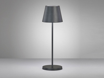 Akku Tischlampe COSENZA 2.0 Schwarz ohne Kabel mit Ladestation, Höhe 34cm