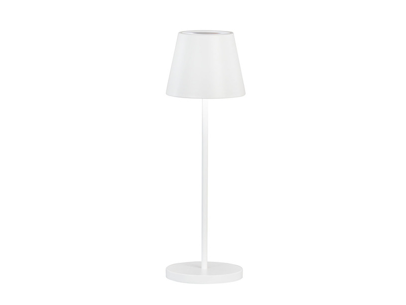 Akku Tischlampe COSENZA 2.0 Weiß ohne Kabel mit Ladestation, Höhe 34cm