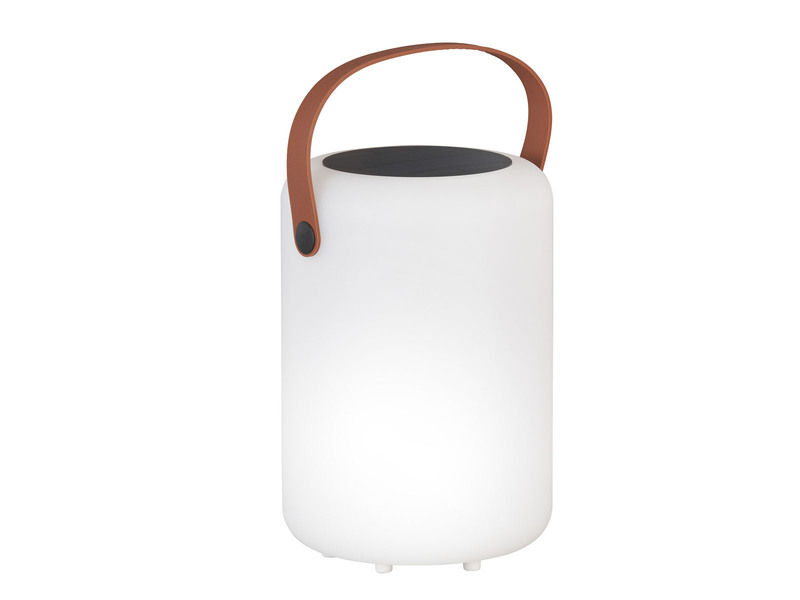 RGB Outdoor Tischleuchte ORNO 20cm mit Fernbedienung, per USB & Solar aufladbar