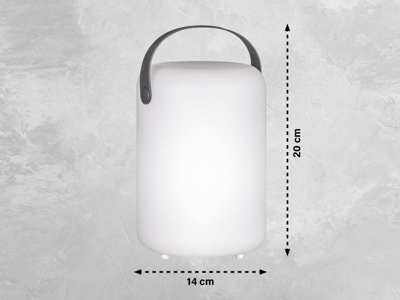 2er SET Outdoor Akku Tischlampen ohne Kabel mit Fernbedienung & RGB - 20cm