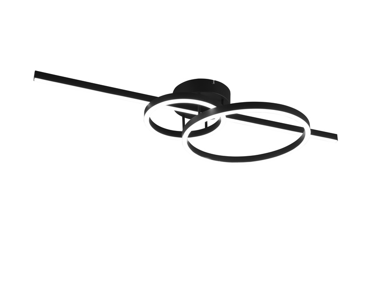 LED Deckenleuchte MONTILLA Schwarz mit Fernbedienung dimmbar, Breite 100cm