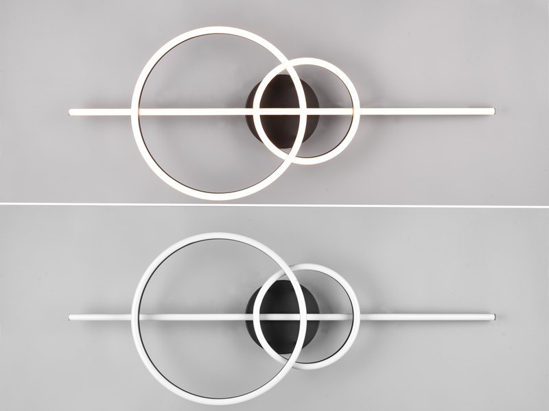 LED Deckenleuchte MONTILLA Schwarz mit Fernbedienung dimmbar, Breite 100cm