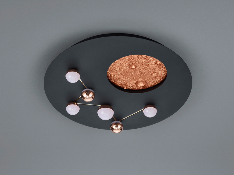 Moderne LED Deckenleuchte ZODIAC dimmbar über Schalter, 5.100 Lumen hell Ø 50cm