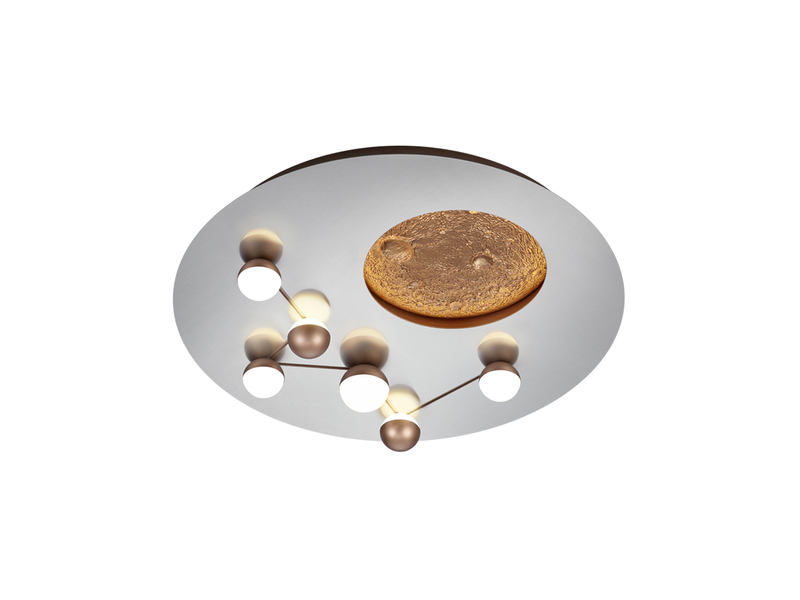 Moderne LED Deckenleuchte ZODIAC dimmbar über Schalter, 5.100 Lumen hell Ø 50cm