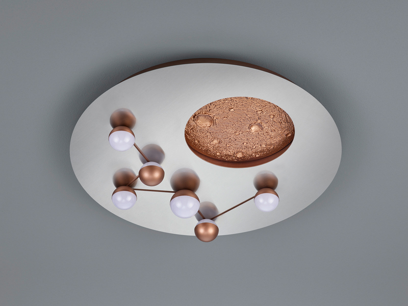 Moderne LED Deckenleuchte ZODIAC dimmbar über Schalter, 5.100 Lumen hell Ø 50cm