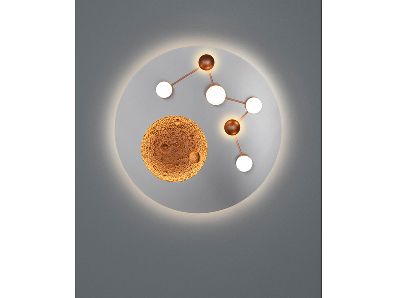 Moderne LED Deckenleuchte ZODIAC dimmbar über Schalter, 5.100 Lumen hell Ø 50cm