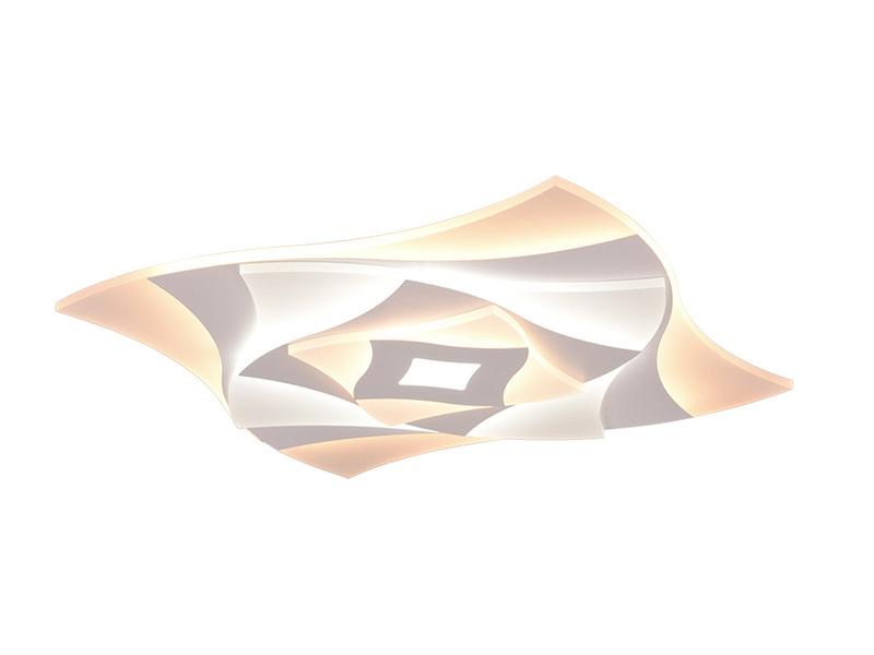 LED Deckenleuchte AKITA extra hell, mit Fernbedienung dimmbar flach 48x48cm