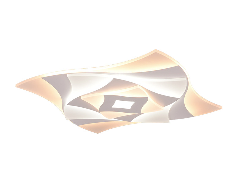 LED Deckenleuchte AKITA flach Weiß Fernbedienung dimmbar 48cm