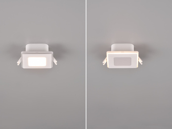 LED Deckeneinbaustrahler NIMBUS Weiß, getrennt schaltbar, IP44 - 8cm