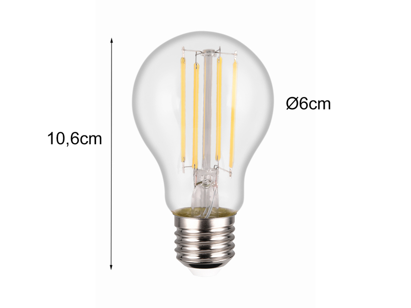 E27 LED - 7 Watt, 806 Lumen, 4000 Kelvin neutralweiß, Ø6cm 3 Stufen Dimmer