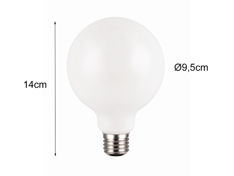 E27 LED - 9 Watt, 1055 Lumen, 3000 Kelvin warmweiß, Ø9,5cm -  3 Stufen Dimmer