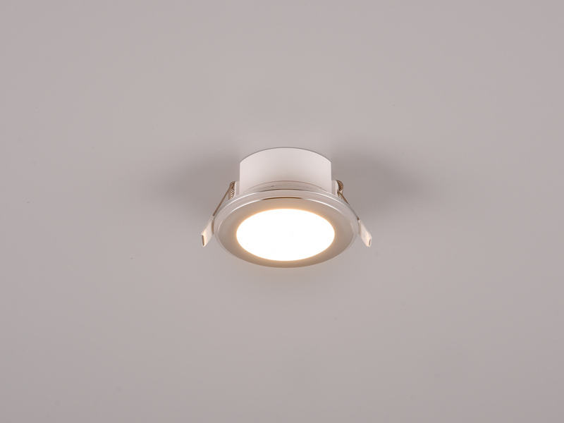 LED Einbaustrahler ARGUS Chrom mit Fernbedienung dimmbar & RGBW, Ø 8cm
