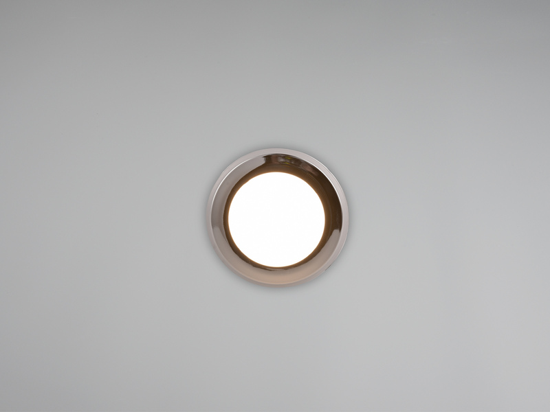 LED Einbaustrahler ARGUS Chrom mit Fernbedienung dimmbar & RGBW, Ø 8cm