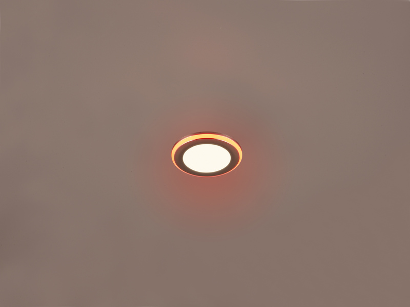 LED Einbaustrahler ARGUS Chrom mit Fernbedienung dimmbar & RGBW, Ø 8cm