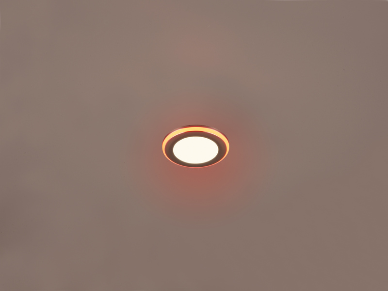 LED Einbaustrahler ARGUS Fernbedienung Farbwechsel dimmbar Ø8cm Chrom