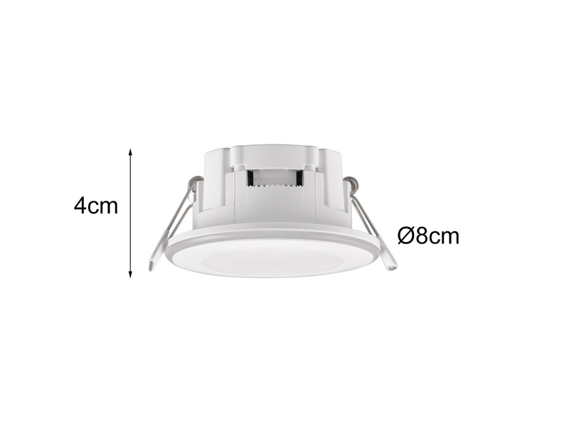 LED Einbaustrahler ARGUS Weiß mit Fernbedienung dimmbar & RGBW, Ø 8cm