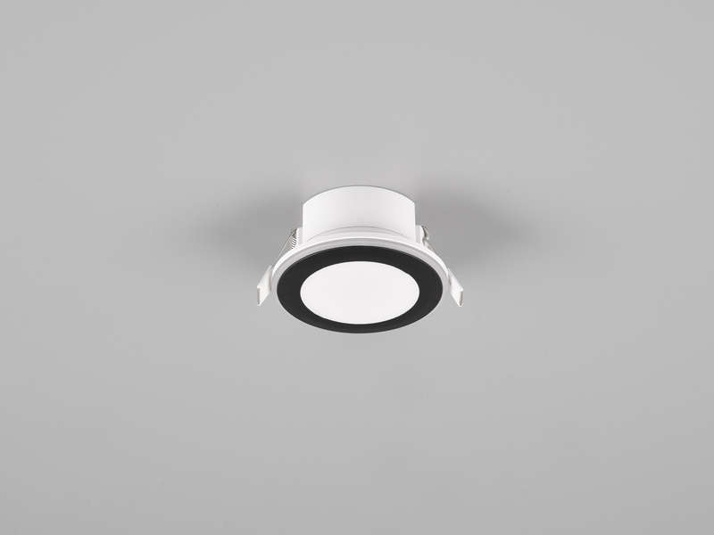 LED Einbaustrahler ARGUS Schwarz mit Fernbedienung dimmbar & RGBW, Ø 8cm