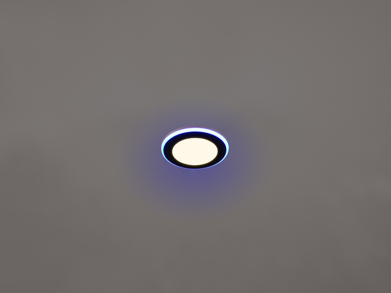 LED Einbaustrahler ARGUS Fernbedienung Farbwechsel dimmbar Ø8cm Schwarz