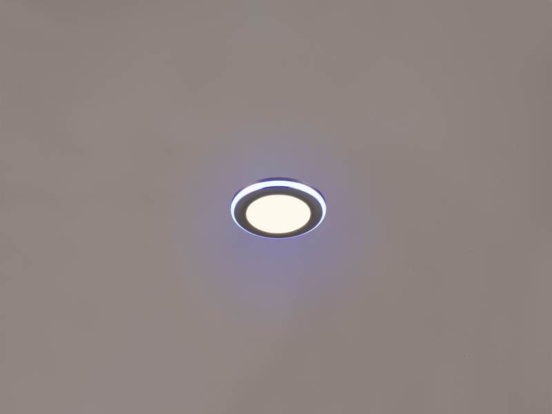 3er SET LED Einbaustrahler ARGUS Chrom mit Fernbedienung dimmbar & RGBW, Ø 8cm