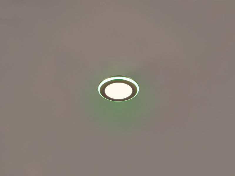 3er SET LED Einbaustrahler ARGUS Chrom mit Fernbedienung dimmbar & RGBW, Ø 8cm