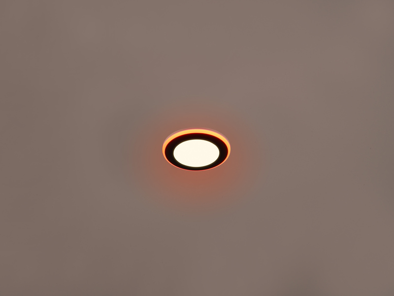 3er SET LED Einbaustrahler ARGUS Schwarz mit Fernbedienung dimmbar & RGBW, Ø 8cm