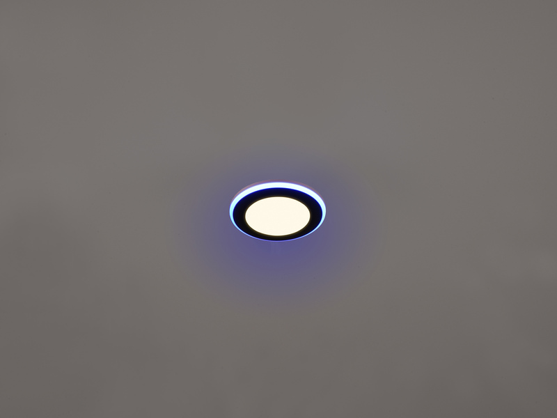 3er SET LED Einbaustrahler ARGUS Schwarz mit Fernbedienung dimmbar & RGBW, Ø 8cm