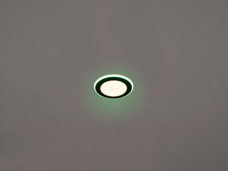 3er SET LED Einbaustrahler ARGUS Schwarz mit Fernbedienung dimmbar & RGBW, Ø 8cm
