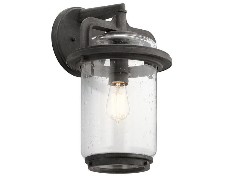Große LED Außenwandleuchte im Vintage Industrial Style, Höhe 44cm