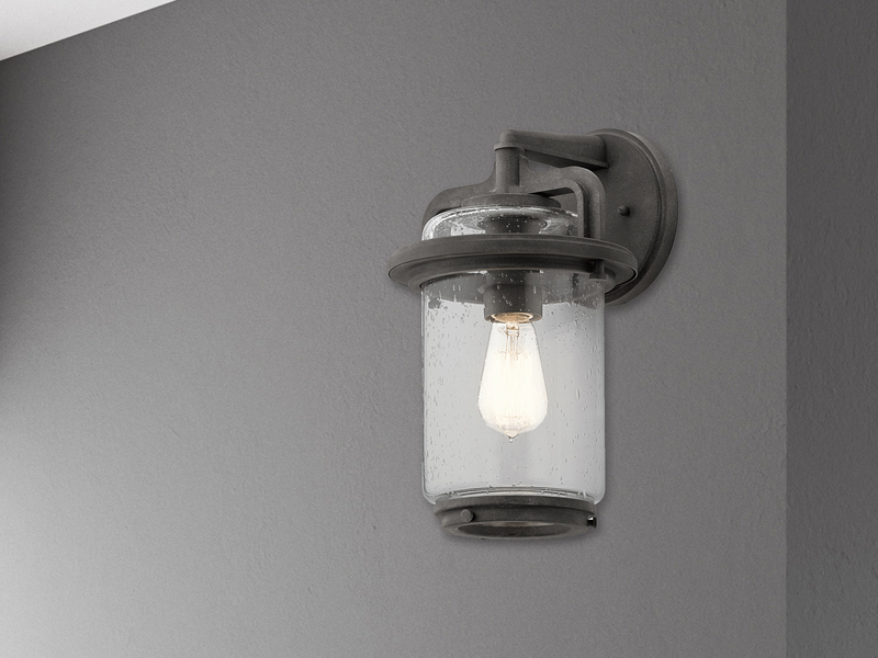 LED Außenwandleuchte im Vintage Industrial Style, Höhe 36cm