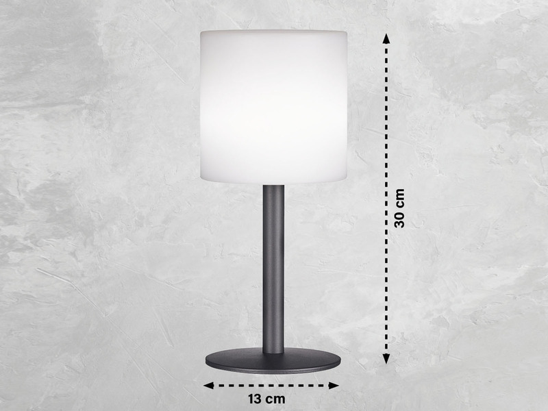 2er SET RGB Tischlampen mit Fernbedienung, per Solar & USB aufladbar, Höhe 30cm