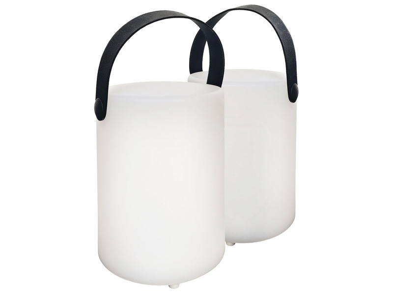 2er SET Outdoor Tischlampen CIRO mit Fernbedienung & RGB, Höhe 15cm