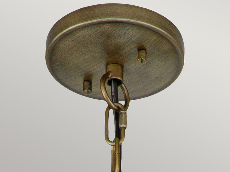 LED Jugendstil Pendelleuchte für Innen & Außen, Bronze Ø30,5cm